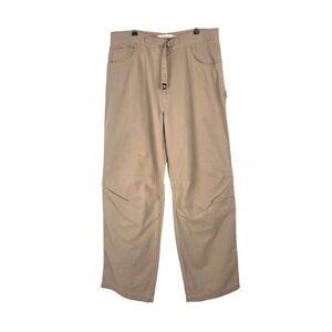 Vtg Timberland Mens Double Knee Carpenter Pants Tan Cotton Size 34 Utility Y2K